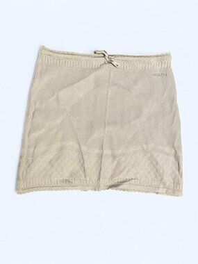 Peachy Den Elsa Mini Skirt Sterling Knit Drawstring NWOT
